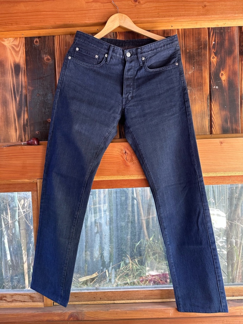 Helmut Lang Navy Straight Leg Men's Jeans